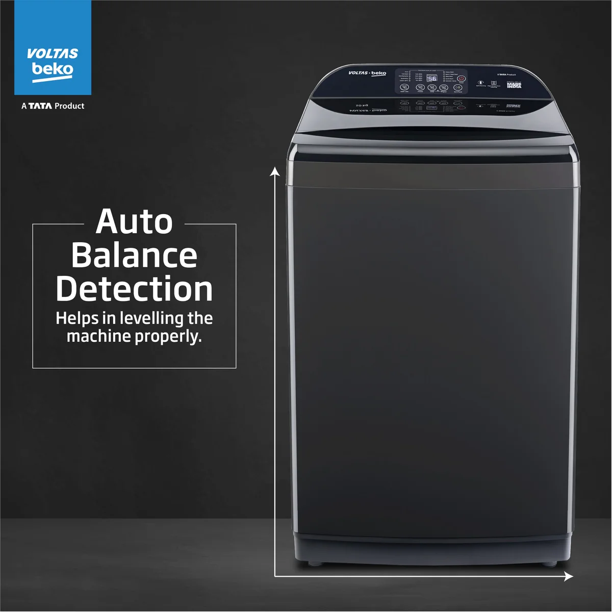 9 Kg 5-Star Fully Automatic Top Load Washing Machine (WTL9006UEAH/DPB0HD, Dark Grey, Double Waterfall Technology) , Voltas Beko, A Tata Product - Image 15