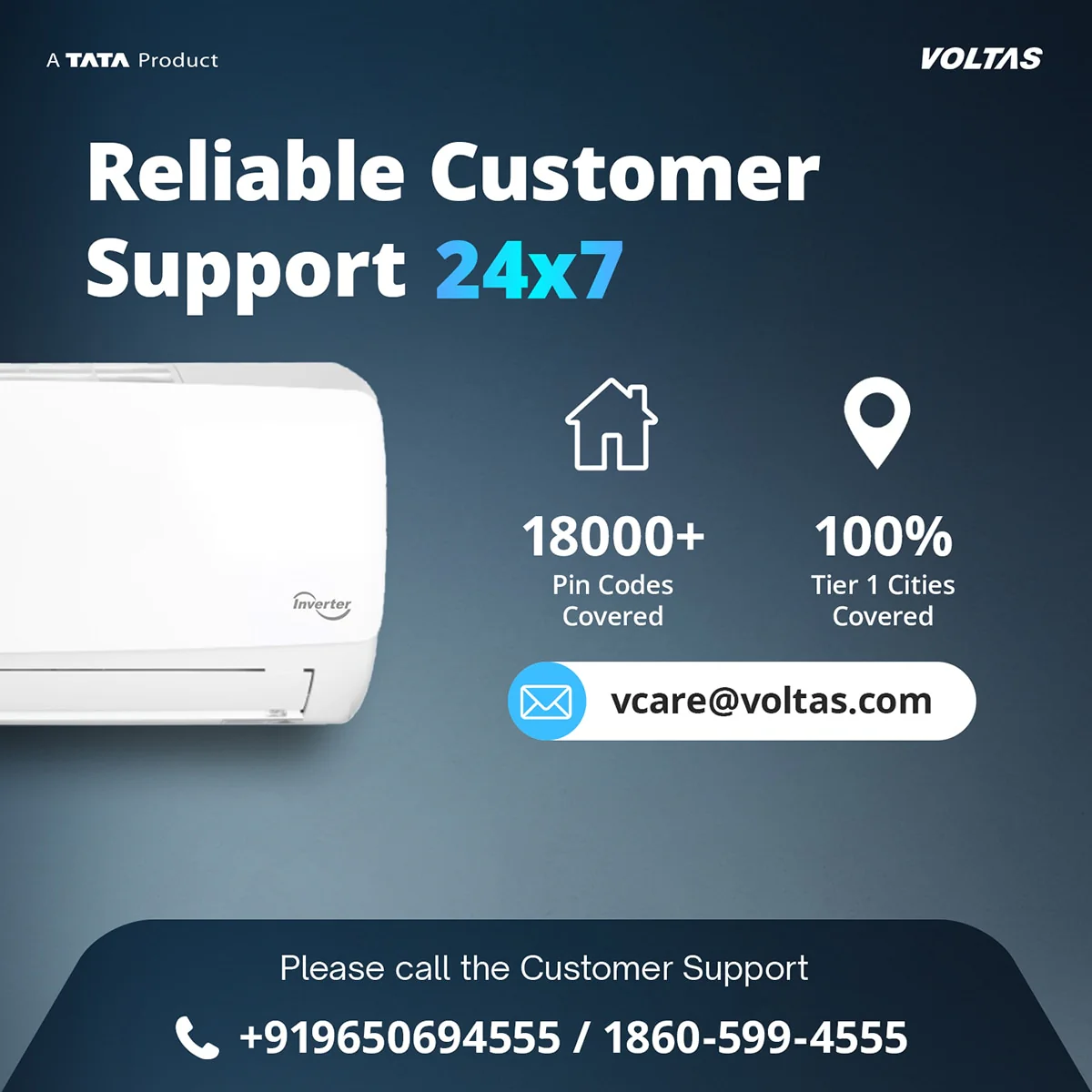 Voltas Split Air Conditioner, 2 Ton, 3 Star - 243INV Vectra Elegant - Image 12